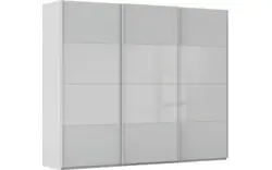 Goossens kledingkast finca combi glans mat glas grijs hoogwaardig meubelplaat - 8244396-{merk}-finca-combi-sts-grijs-schuifdeuren-02